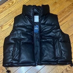 Hollister faux leather vest